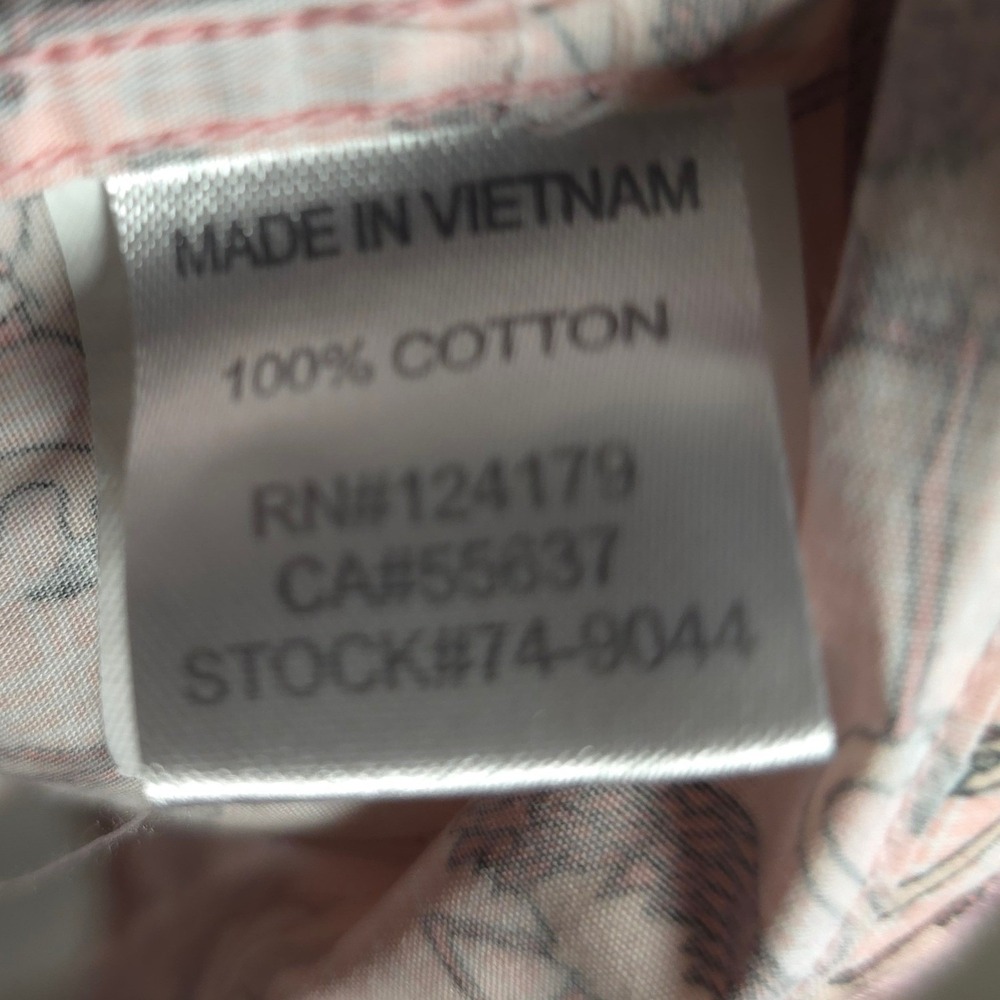 Johnston & Murphy Men's L Flamingo Print Short Sleeve Button Down Shirt Vacation - Picture 3 of 7